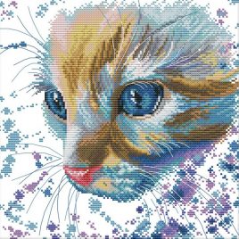 The Blue Cat – Counted Cross Stitch Kit